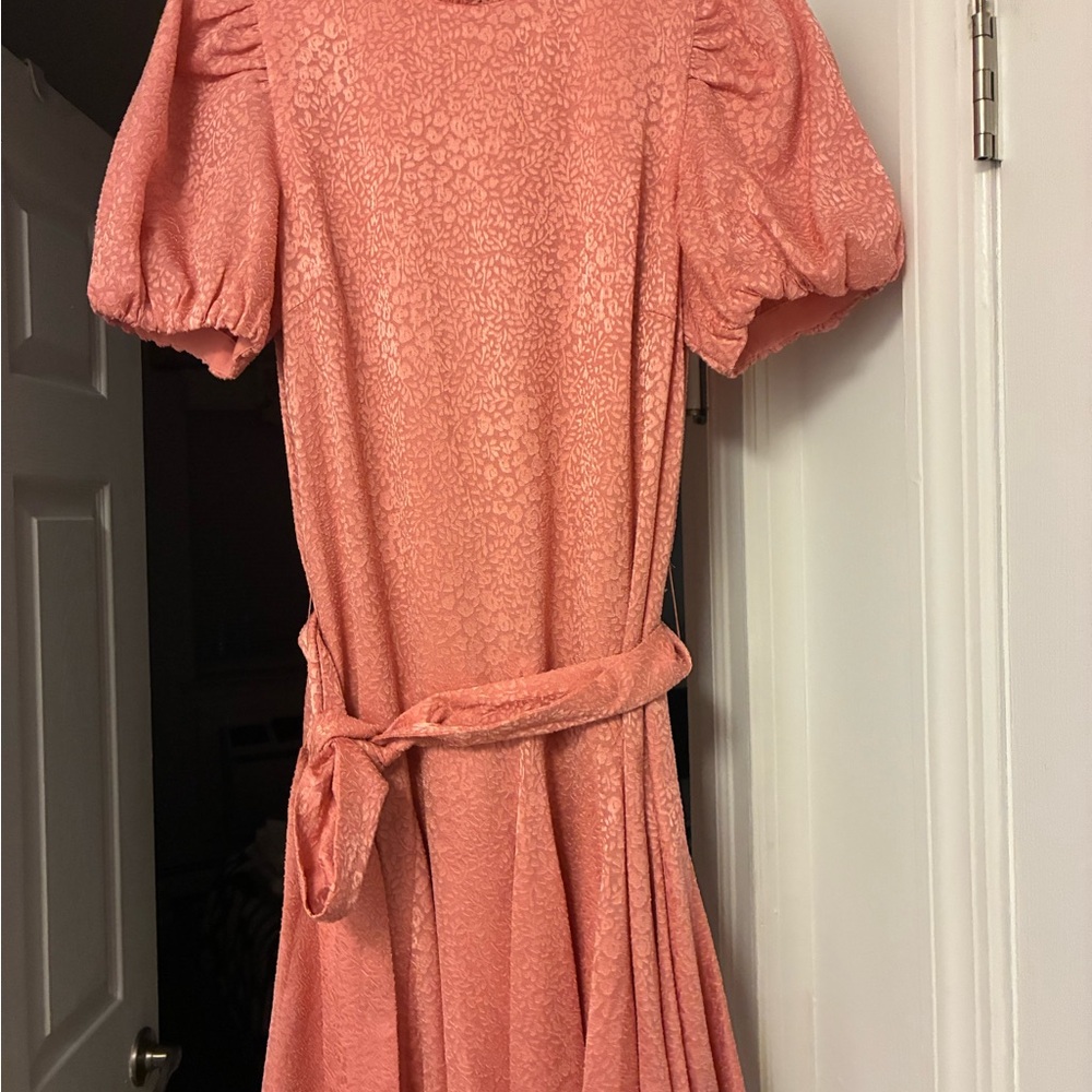 Alice + Olivia Coral Dress with Puff tv TV Sleeves